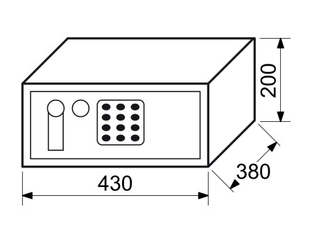 Stahltresor mit Elektronikschloss RICHTER RS.20.EDK.LAP