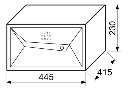 Stahltresor mit Elektronikschloss für Zahlencode und Fingerabdruck RICHTER RS.23.DE.FIN