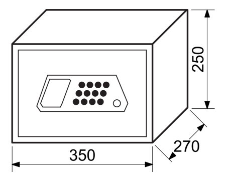 Stahltresor mit elektronischem Fingerabdruckschloss RICHTER RS.25.GA.FIN