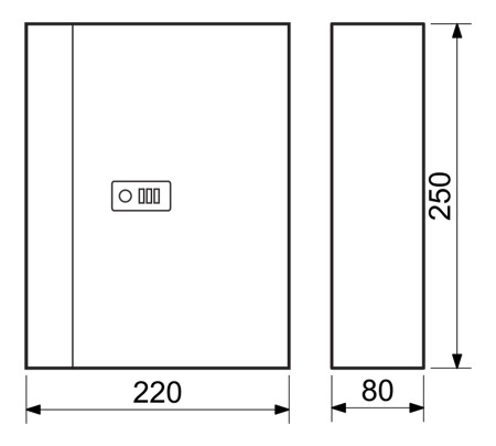 Stahlschlüsselschrank mit Codeschloss RICHTER TS.28.SED