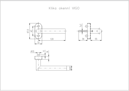 Fenstergriff ROSTEX VIGO (Edelstahl matt)