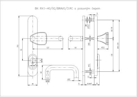 Sicherheitsbeschläge ROSTEX RX1-40 BRAVO