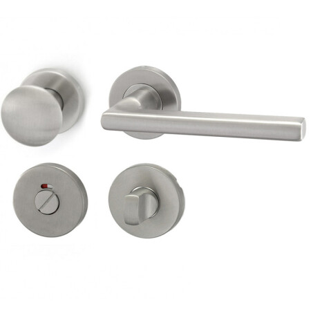 Türbeschlag HOLAR MT 13 mit Kugel und Rosette (Edelstahl)