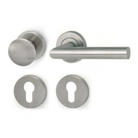 Türbeschlag HOLAR MT 00 mit Kugel und Rosette (Edelstahl)