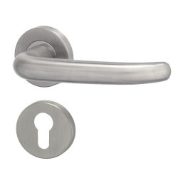 Türbeschlag HOLAR MT 04 mit runder Rosette (Edelstahl)