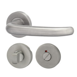 Türbeschlag HOLAR MT 04 mit runder Rosette (Edelstahl)