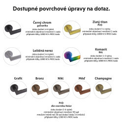 Türbeschlag HOLAR MT 04 mit runder Rosette (Edelstahl)