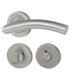 HOLAR Türbeschläge mit runder Rosette MT 05 (Edelstahl)