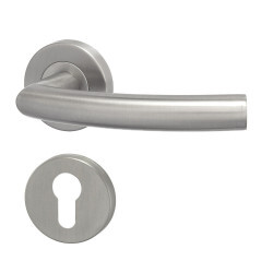 HOLAR Türbeschläge mit runder Rosette MT 06 (Edelstahl)