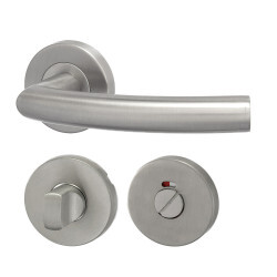 HOLAR Türbeschläge mit runder Rosette MT 06 (Edelstahl)