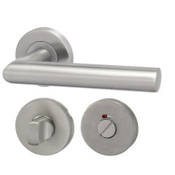 HOLAR Türbeschläge mit runder Rosette MT 11 (Edelstahl)