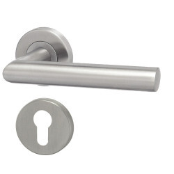 HOLAR Türbeschläge mit runder Rosette MT 11 (Edelstahl)