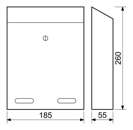 Briefkasten RICHTER BK.516.CM (matt schwarz)