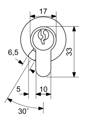 RICHTER EURO SECURE R3 zylindrischer Knauf-Sicherheitseinsatz
