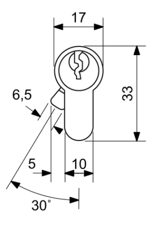 Sicherheitszylinder mit Durchgangslochkupplung RICHTER EURO SECURE R3