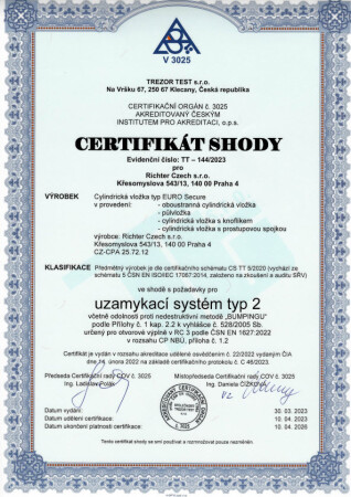 RICHTER EURO SECURE R3 doppelseitiger zylindrischer Sicherheitszylinder