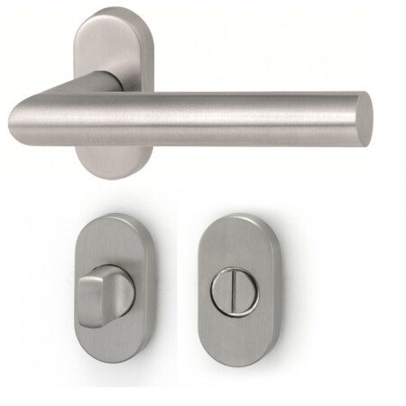 Türbeschlag HOLAR MT 00 mit ovaler Rosette (Edelstahl)