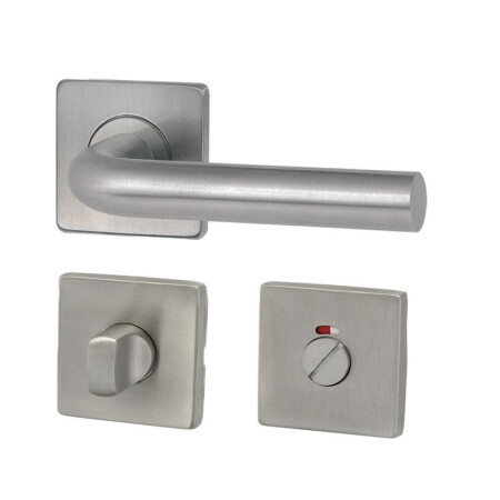 Türbeschlag HOLAR MT 01 mit quadratischer Rosette (Edelstahl)