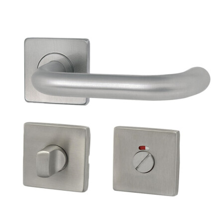 Türbeschlag HOLAR MT 02 mit quadratischer Rosette (Edelstahl)