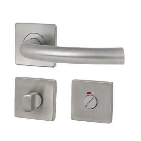 Türbeschlag HOLAR MT 03 mit quadratischer Rosette (Edelstahl)