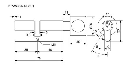 Richter EURO Plus SU1 zylindrischer Knaufeinsatz
