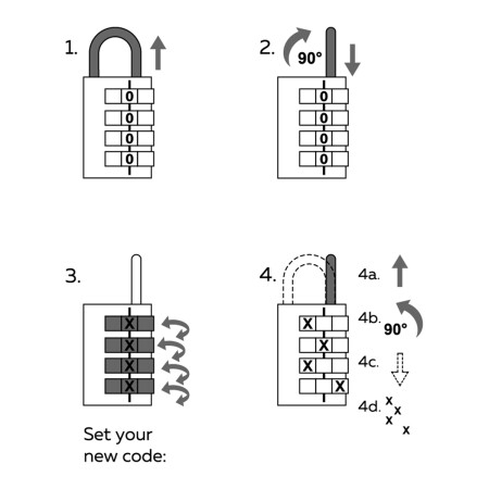 Aluminium-Codeschloss Richter RV.12002.40.CRN
