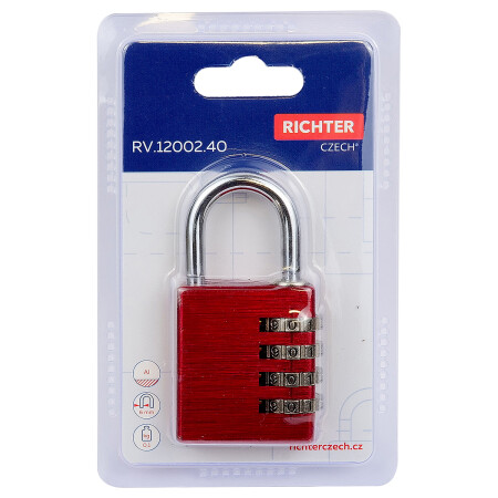 Aluminium-Codeschloss Richter RV.12002.40.CRV