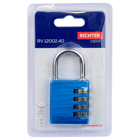 Aluminium-Codeschloss Richter RV.12002.40.MOD