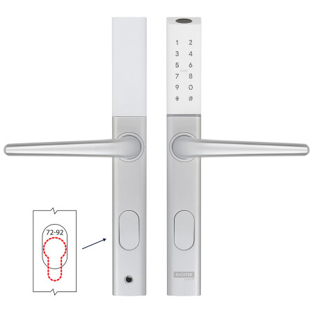 Richter digitaler Türgriff DH.S3B-C.STR (silber)