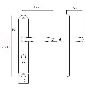 Türbeschlag TWIN NICOL P 400 (ABR)