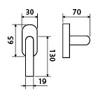 Fenstergriff TWIN VISION H 1802 RO (E)