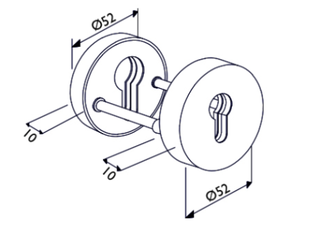 Sicherheitsrosette TWIN H 2032 S (E)