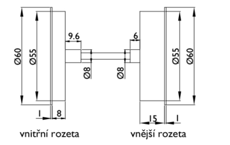 Sicherheitsrosette TWIN H 2038KSF DEF (E)