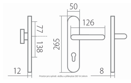 Sicherheitsbeschlag TWIN DAVID/INNER HTSI 4500 DEF (XR)