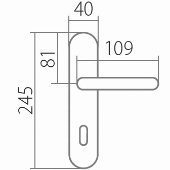 Türbeschlag TWIN ELEGANT BA 1220 (NI-SAT)