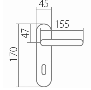 Türbeschlag TWIN UFO H 1801KU (E)