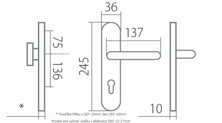 Sicherheitsbeschlag TWIN KLEOPATRA DEF (F1, F9)