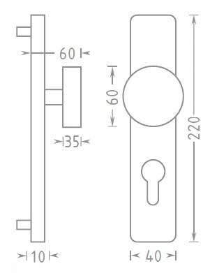 Türbeschlag ACT Beta HR (CHROM)