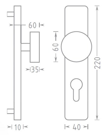 Türbeschlag ACT Slza HR (CHROM)