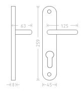 Türbeschlag ACT Antik (BRONZE)