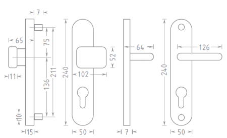 Sicherheitsbeschlag ACT Viking (F4)